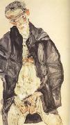 Egon Schiele Self-Portrait in Black Cloak (mk12)